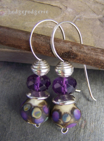 amethyst and sterling silver earrings