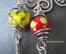 LeCarnivale Lampwork and Silver Necklace