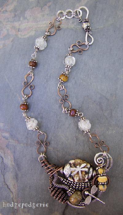 Courage Lampwork Necklace