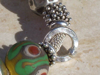 The Gobi Lampwork and Silver Bangle