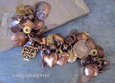 Charmed! Copper and Brass Bracelet