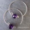 Amethyst Hoops Earrings