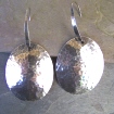 Hammered Silver Disc Earrings