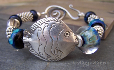 Sea Life Sterling Silver Bangle